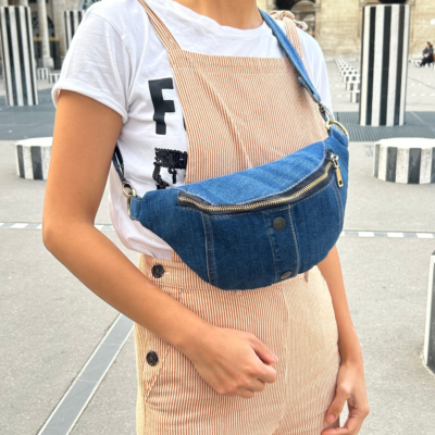 sac banane button porté